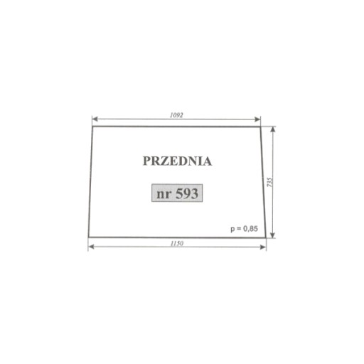 10368107 - ветровое стекло Zetor 7520, 8540, 10540 новый тип