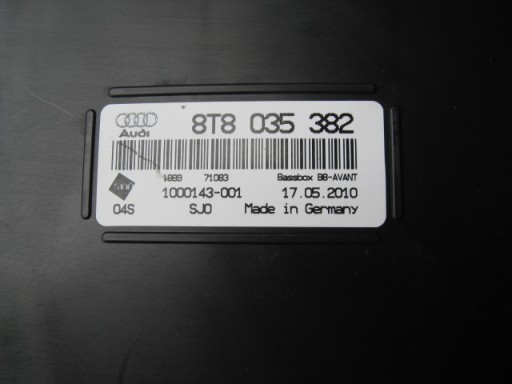 hangszóró SUBUFER AUDI A5 8T