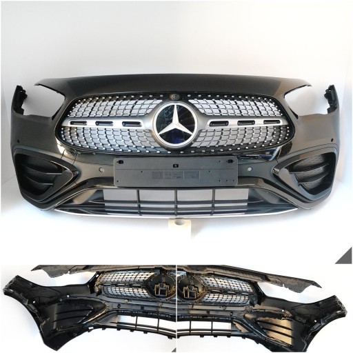 MERCEDES GLA H247 AMG LIFT MOPF 23- bumper front + grill KRATKI supports