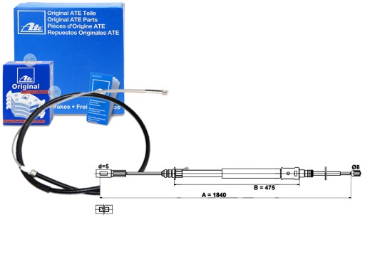 24.3727-0335.2 - Кабель ручного гальма CITROEN C5 II 2.0 HDi (RCRH