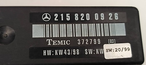 module of the window 2158200926 MERCEDES - BENZ W215