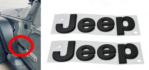 6845 - НАКЛЕЙКА DECAL JEEP ЛОГОТИП WRANGLER GLADIATOR JEEP