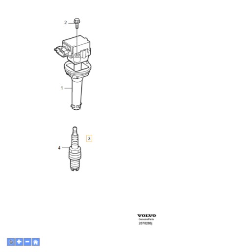 Свічки запалювання volvo s60 2011-2012 b5 2.5 oe 31312691