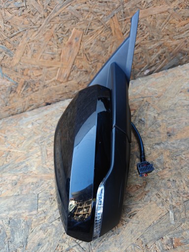 mirror right AUDI A1 82A black, 12PIN 12 vertical