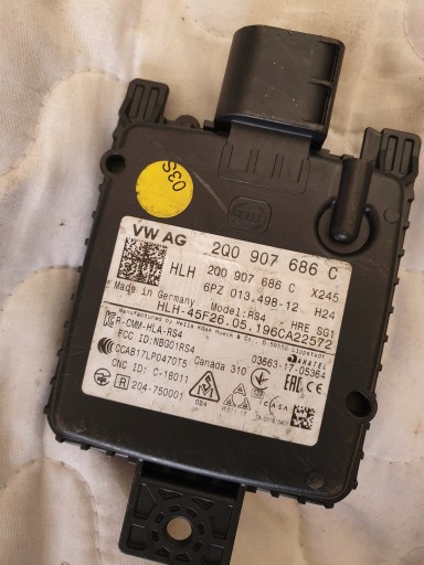 2Q0 907 - Радар-ассистент смены полосы движения vw 2q0907686c
