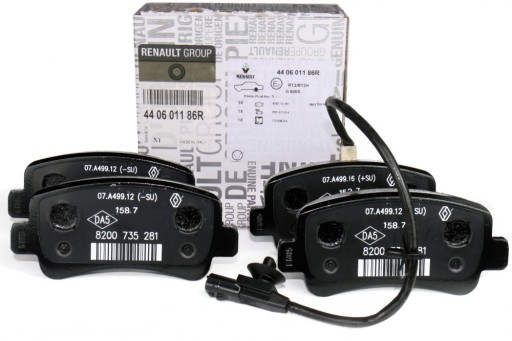 440601186R/440603321R - ТОРМОЗНЫЕ КОЛОДКИ ЗАДНИЕ ASO ORI OPEL MOVANO 2.3 CDTI