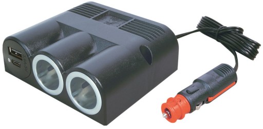 Адаптер розгалужувач 12 / 24V 16A USB x2