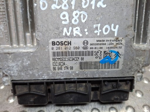 Bedienteil DES MOTORS 0281012980 9653958980 9664617480 Citroen Peugeot 1.6 HDI