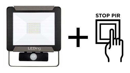 СВІТЛОДІОДНИЙ ПРОЖЕКТОР ГАЛОГЕННА ЛАМПА 20W PIR + PIR СПЛАВ