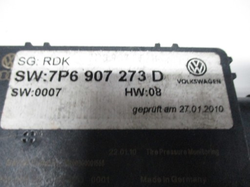 modulo Centralina pressione pneumatici, gomme Vw Audi 7p6907273D