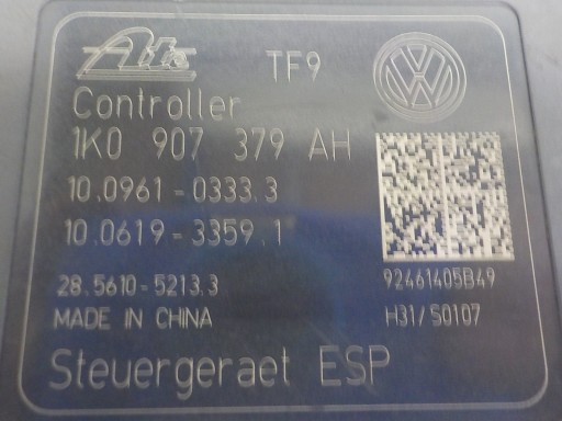 VW GOLF VI Pompa ABS 1K0614517BD F2 10.0212-0220.4 1K0907379AH