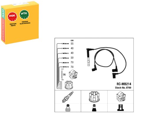 749 - Комплект проводов зажигания mercedes cabriolet (a