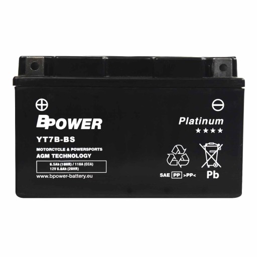 Bpower Platinum AGM YT7B-BS 12V 6.5 Ah 110A ET7B