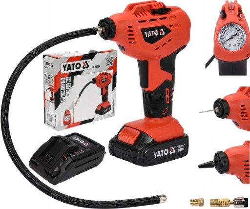 АКУМУЛЯТОРНИЙ КОМПРЕСОРНИЙ ПІСТОЛЕТ НАДУВАННЯ YATO 18В