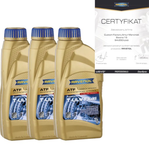 Ravenol atf t-ulv жидкость 3л - трансмиссионное масло vw g 053 001 a2