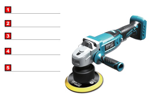 РОТАЦИОННАЯ ЭКСЦЕНТРИЧЕСКАЯ ПОЛИРОВАЛЬНАЯ МАШИНА 125 ММ SAS DEDRA
