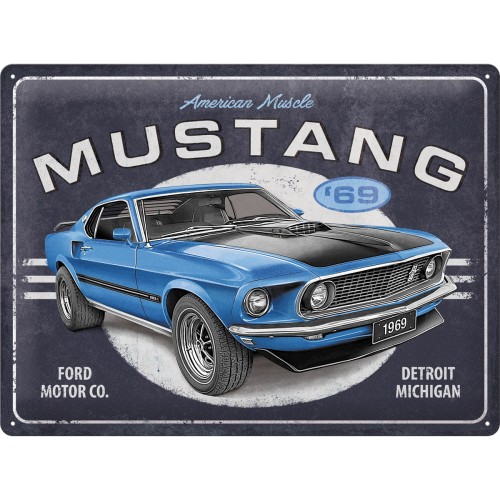 Табличка-вывеска Ford Mustang 1969 30x40 Nostal 23321