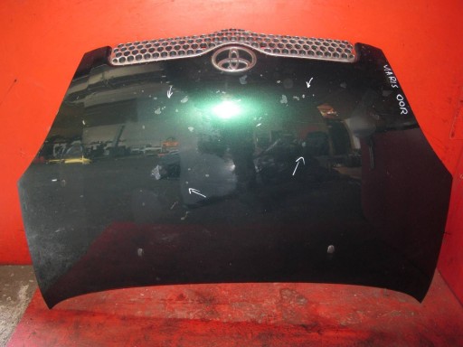TOYOTA YARIS 1 a P1 1999-2003 maska kapota zelená 6R4