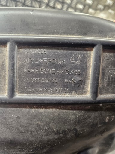 CITROEN JUMPY III mudguard front left right 9808363580