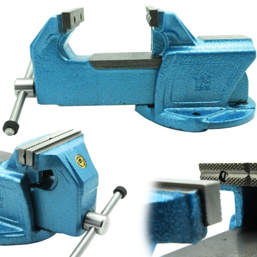 Слесарные тиски BISON стальные челюсти 125 мм 10,5