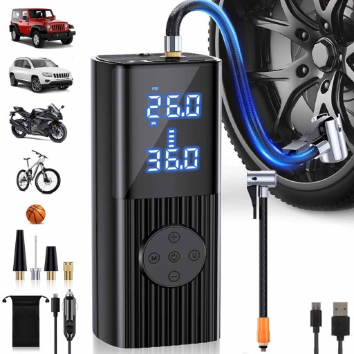 АВТОМОБИЛЬНЫЙ КОМПРЕССОР ВЕЛОСИПЕДНЫЙ НАСОС ЭЛЕКТРИЧЕСКИЙ БЕСПРОВОДНОЙ КОМПРЕССОР