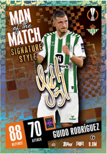 Topps Match Attax 2023/2024 - УЧАСТНИК МАТЧУ - 431 ГВІДО РОДРІГЕС