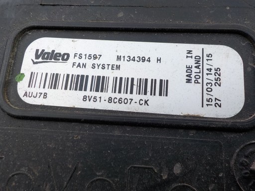 FORD FIESTA MK7 1.5 TDCI ORG ventilátor modul chladiče 8V51-8C607-CK