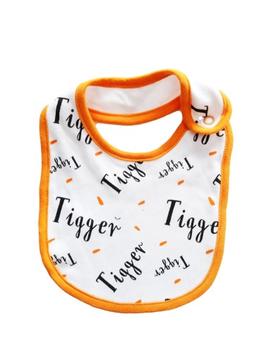 Нагрудник Дісней тканинний білий, Відтінки оранжевого Вінні Пух та друзі 1 шт.