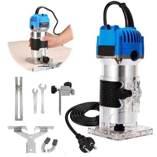 ЕЛЕКТРИЧНА КРОМОФРЕЗЕРНА МАШИНА ДЛЯ ДЕРЕВИНИ 800 Вт + АКСЕСУАРИ