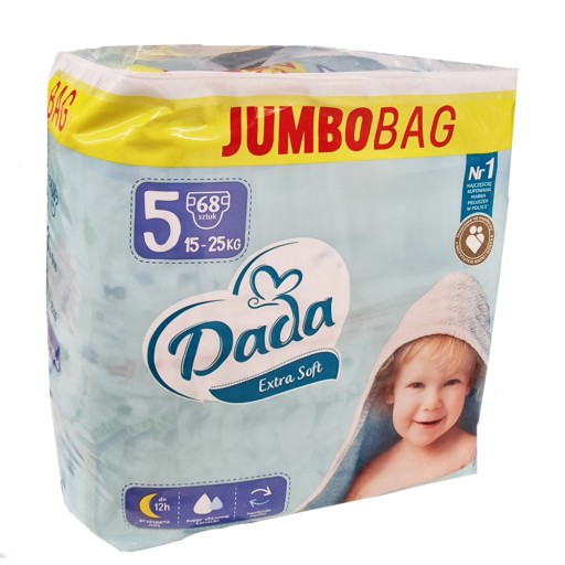 Підгузки Dada Extra Soft 5 розмір 15-25 кг 68 шт.