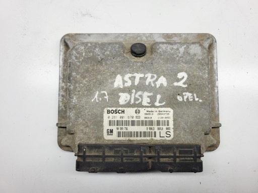 Computer Bedienteil DES MOTORS OPEL ASTRA G II 1.7 DTI 90589736 0281001670 LS