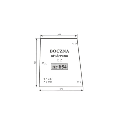 178810110050 - боковое стекло Fendt Farmer LS LSA 178810110010