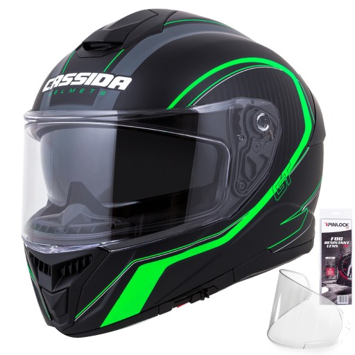 МОТОЦИКЛЕТНИЙ ШОЛОМ CASSIDA GT2 FIBER + PINLOCK M