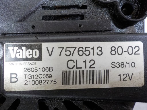 PEUGEOT 5008 3008 1.6 16V B alternator 757651380-02