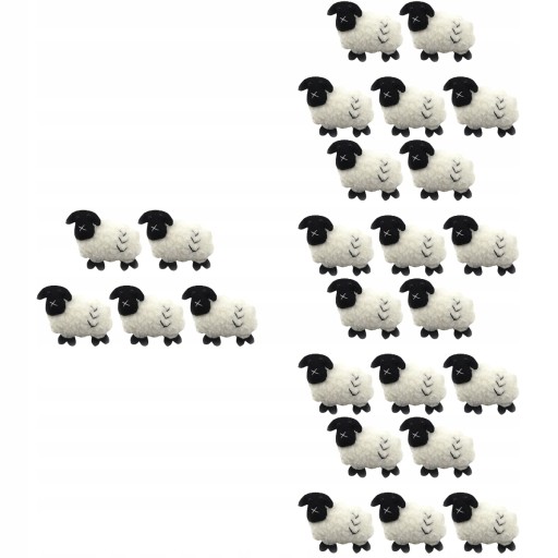 Брелок-подвеска из шерстяного фетра овца ягненка 25 шт.