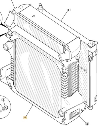 192 - Кулер для воды JCB 3CX, 4CX