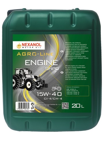Моторное масло Nexanol Agro-Line CI-4 15W/40 SHPD 20л.