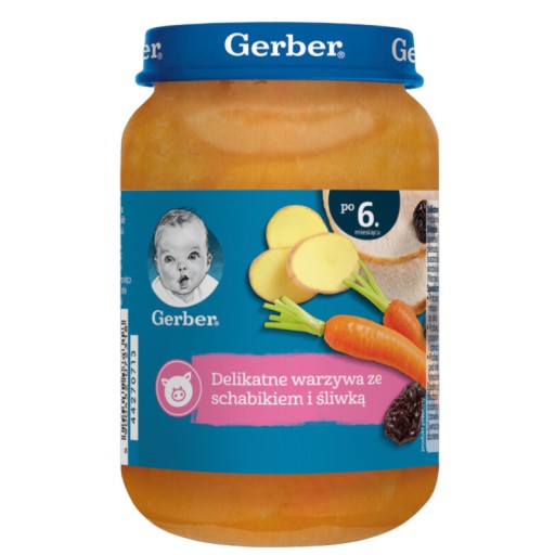 Príkrm Schabik so slivkou vo Zelenine od 6. mesiaca 190 g Gerber