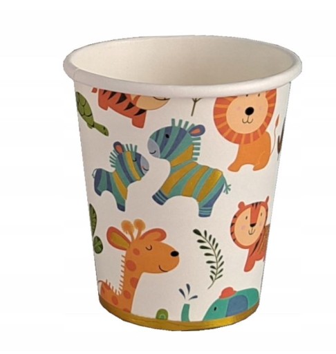 Стаканчики паперові зоопарк чашки для тварин 18 см 6 шт