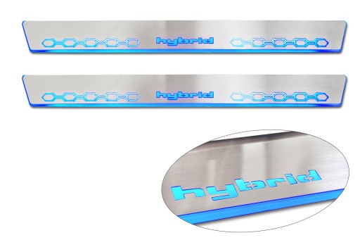 Универсальные накладки на пороги LED Hybrid Steel