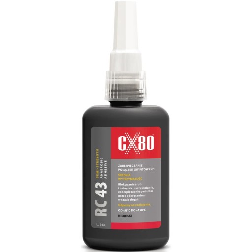 КЛЕЙ АНАЕРОБНИЙ RC-43 ДЛЯ РІЗЬБИ, СЕРЕДНИЙ 50МЛ