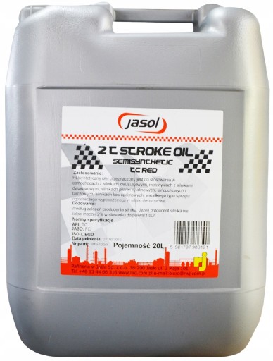 Jasol 2T Stroke Oil Semisynthetic TC RED упаковка 20 лет