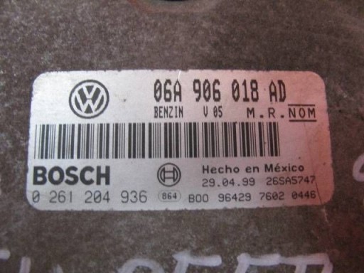 VW New Beetle 1C 97- 2.0 8V AQY Centralina computer Motore 06A906018AD