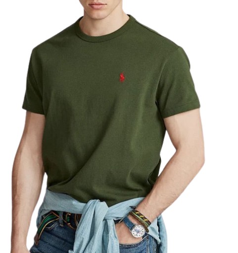 Koszulka t-shirt męski krótki rękaw Polo Ralph Lauren khaki r.L