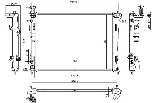 NIS-66778-ZS1 - Радиатор двигателя nissan 253101m100 253100m120 25