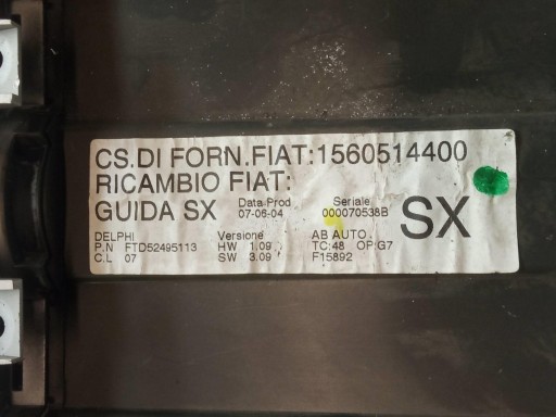 PANEL Bouches buses 1560514400 Alfa Romeo 156 et (1997-2007)