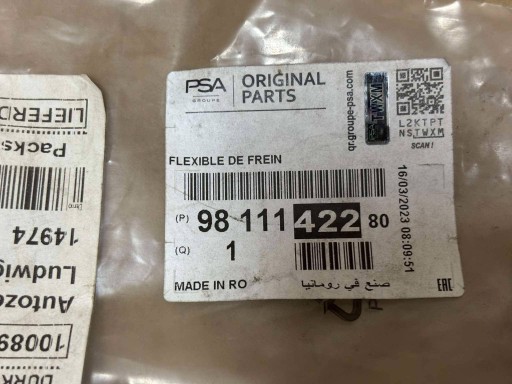wiring brake ELASTYCZNY Opel Crossland X 9811142280
