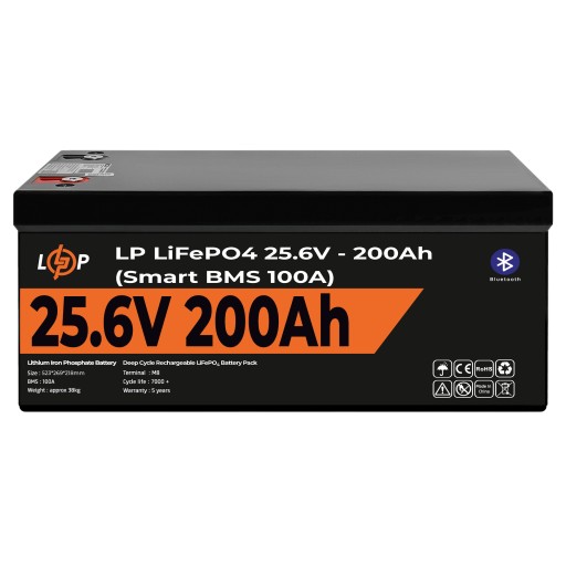 Lifepo4 батарея 24v (25.6v) 200ah 5120 wh кемпер акумулятор ups