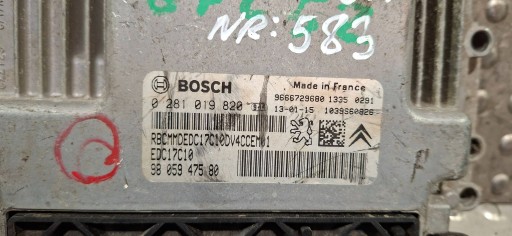 computer 0281019820 9805947580 9666729680 CITROEN PEUGEOT 1.4 HDI