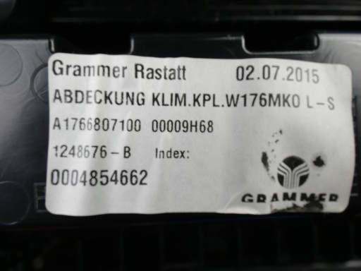 MERCEDES GLA W156 W176 W246 W117 Châssis du levier de vitesse Console Cendrier